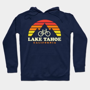 Lake Tahoe California Mountain Biking MTB Trails Retro Hoodie